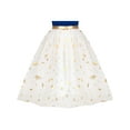 thumbnail image 6 of Girls Dress Blue Vintage V-neck Hollow Back Gold Star Bow Tie Tulle 6 Years, 6 of 9