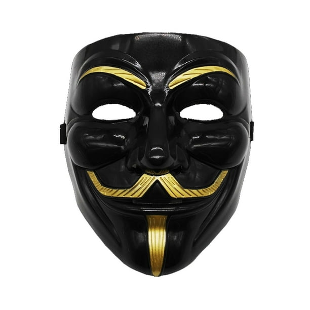Máscara de hackers V blanca para Vendetta, máscara facial para Halloween, disfraz, fiesta de Cosplay