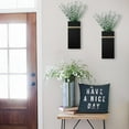 thumbnail image 4 of Wall Planters for Indoor Plants - 2 Pack Wood Wall Vases for Dried Flowers & Artificial Plants Modern Farmhouse Wooden Vase for Living Room Bedroom Kitchen Decorations - Black Large, 4 of 7