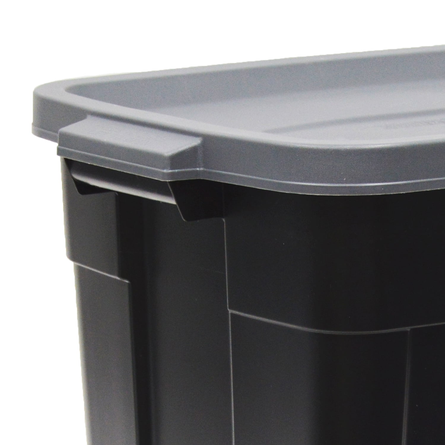black 18 gallon storage tote