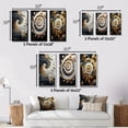 thumbnail image 4 of Designart "Floral Liquid Gold Spiral Eflorescence IV" Abstract Spirals Framed Wall Art Set Of 3 - White Transitional Frame Gallery Wall Set For Home Decor, 4 of 6