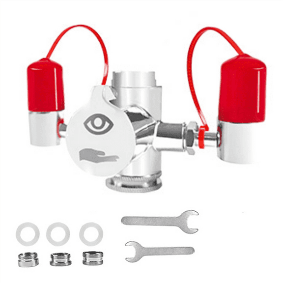 Faucet Mounted Eyewash Station with Cover,Reliable First-AID Emergency Eye Wash Unit for Sink Attachment Lab,Factory
