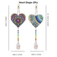 thumbnail image 1 of 2pcs DIY Artificial Diamond Painting Catcher Wind Chime, Special-shaped Artificial Diamond Painting Pendant, Animal Butterfly Love Artificial Diamond Painting Ornament, Keychain, Double-sided Pendant, 1 of 4