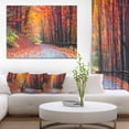 thumbnail image 1 of Route dans Belle Forêt d'Automne - Art sur Toile Forêt Moderne, 1 of 3
