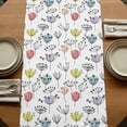 thumbnail image 5 of Table Runners 72 Inches Long Dress Scarves, Colorful Flowers Farmhouse Kitchen Table Runner, Coffee Tablerunners, Botanical Watercolor Wildflowers Floral 16x72 Inch, 5 of 9
