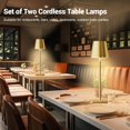 thumbnail image 4 of TEMOGU-Set of 2 Cordless Table Lamps, LED Rechargeable Battery Operated Desk Lamps with 3-Color Stepless Dimming, IP54 Waterproof, Portable for Outdoor, Patio, Bar, Restaurants, Bedroom (Gold), 4 of 4
