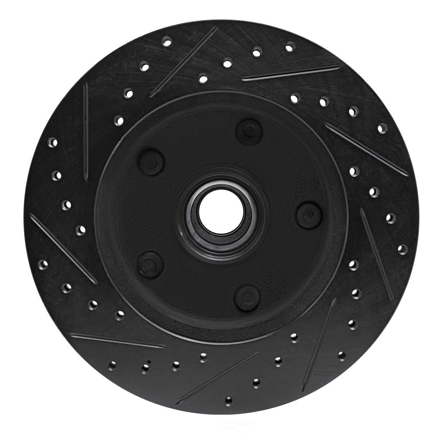 Dynamic Friction Company 633-54129R DFC Brake Rotor - Drilled And Slotted - Black
