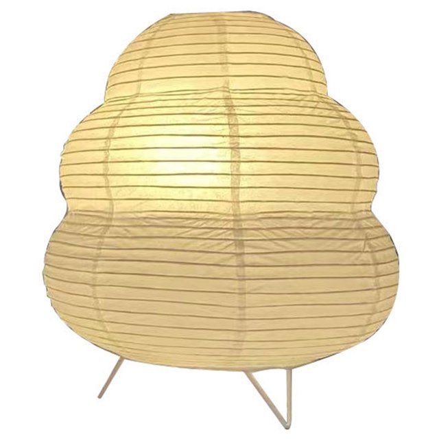 Linterna LED Lámpara Mesa Luces Hechas A Mano Papel Arroz para Del (3 Capas)