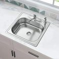 thumbnail image 4 of Glacier Bay 25 in All-In-One Single Bowl Kitchen Sink with Faucet and Drain, 4 of 8