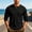 #317-Black, variant on Men Fashion Casual Solid Crew Neck Button Placket Long Sleeve Henley Shirt Top White S Gift