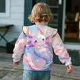 thumbnail image 4 of Yuyamidu Axolotl Toddler Girl Sweatshirt 1T 2T Cute Going Out Long Sleeve Ruffle Shoulder Crewneck Sweatshirts Pullover Tops Soft Lightweight Play Wear for School Outdoor, 4 of 8
