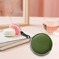 thumbnail image 1 of Bolsa para colgar en el cuello Sharpla funda para auriculares cartera de cuero PU con cordón ajustable de viaje Verde, 1 of 8