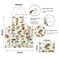 thumbnail image 7 of Brown Mushroom Label Light Pattern Apron-Garden Aprons for Women with Pockets-Cotton Linen Waterproof Kitchen Cooking Gardening Aprons Adjustable for Kitchen,Cooking,BBQ and Salon 33x27 Inch, 7 of 7