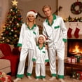 thumbnail image 4 of Ediodpoh Family Matching Pajamas Long Sleeve Silk Stain Sleepwear for Parents and Kids Holiday Family Sleepwear Set Holiday Cozy Outfit for Men Light Green XL, 4 of 4