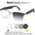 thumbnail image 5 of 2025 New Smart Glasses, AI Voice Assistant, 3s Auto Dimming &amp; Anti-Blue Light, Wireless HD Calls, Hi-Fi Music, Stylish Unisex Eyewear for Driving, Sports &amp; Holiday Gifting, 5 of 12
