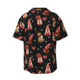 thumbnail image 6 of Daiia Valentine Gnome Men's Linen Shirts Short Sleeve Casual Shirts Button Down Shirt for Men Beach Summer Wedding Shirt-Small, 6 of 6