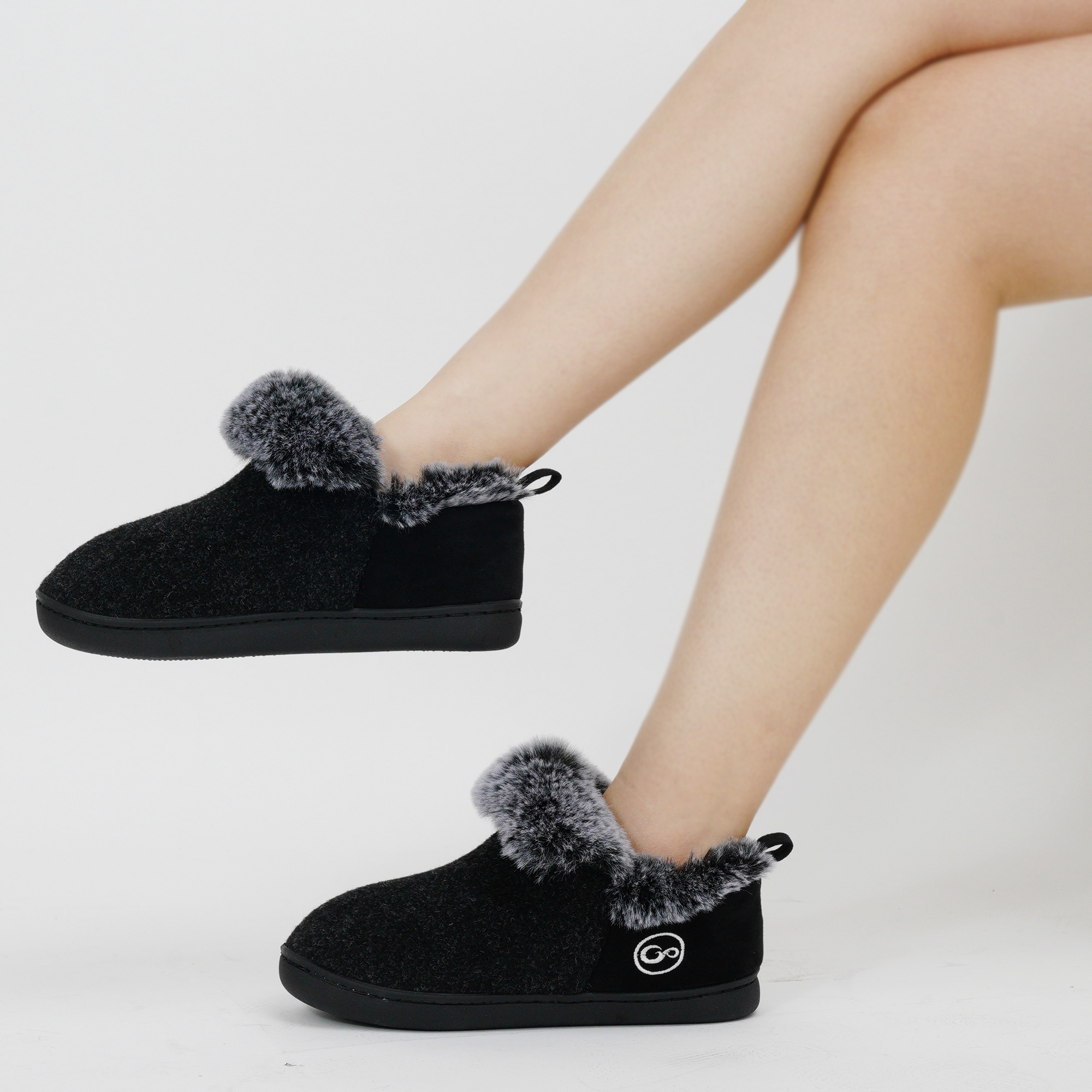 Ecetana Women's Fuzzy Memory Foam Closed Back Slippers photo 6