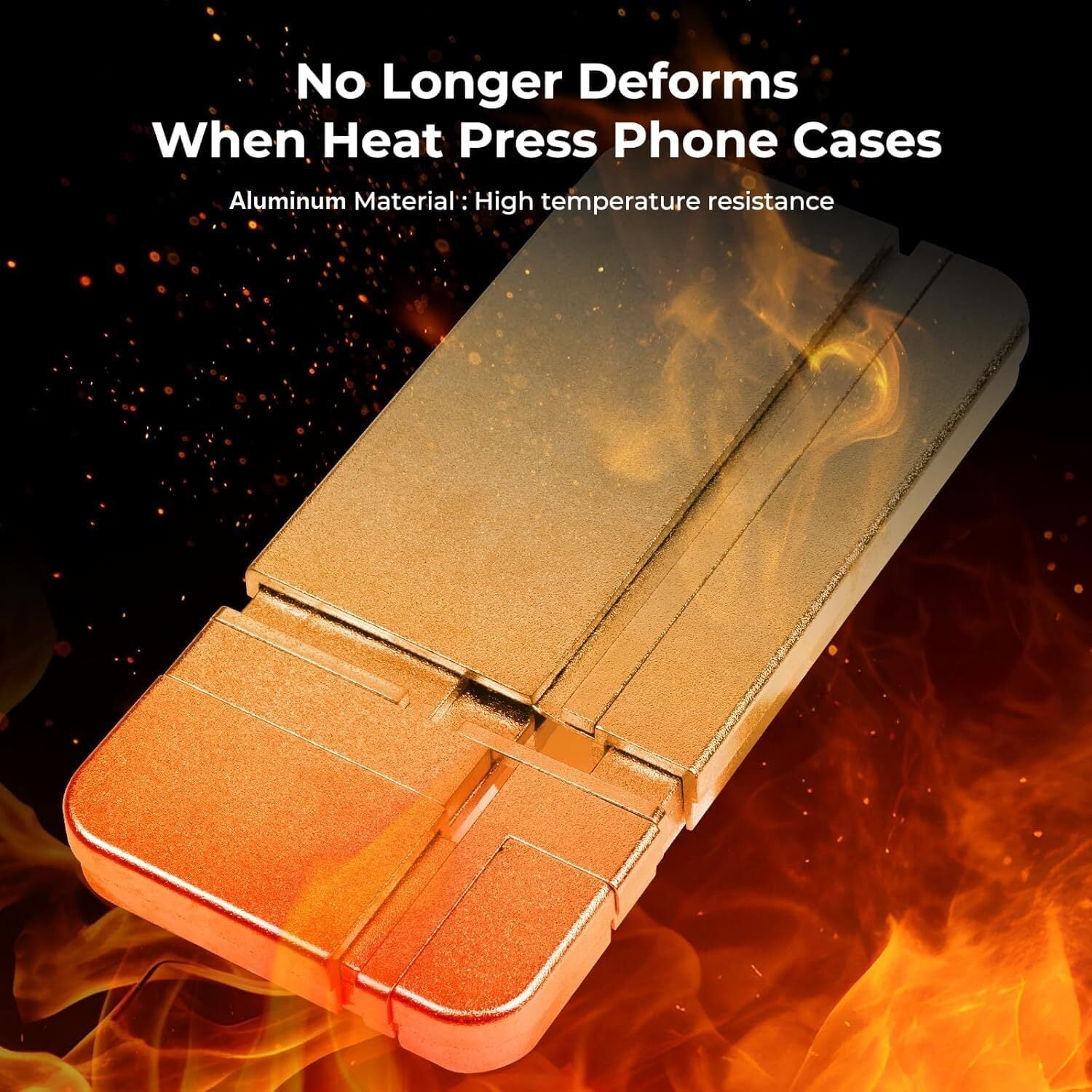HTVRONT Adjustable Phone Case Fixture- Universal Aluminium Fixture Mold Compatible with Multiple iPhone Models- Durable for Heat Pressing, Preventing Deformation and Uneven Heating