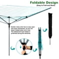 thumbnail image 4 of Qunbio Outdoor Clothes Drying Rack, 197 ft Heavy Duty Umbrella Clothesline, Adjustable Height Collapsible Umbrella Drying Rack for Backyard Camping, 4 of 9