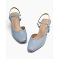thumbnail image 2 of Women's Slingback Chunky Low Heels Closed Square Toe Heel Wedding Party Dress Pumps Shoes, 2 of 4