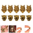 thumbnail image 3 of 10 Pcs Perles pour Cheveux d'Animaux, Barbe, Breloques pour Cheveux, Accessoires Rétro pour Dreadlocks et Tresses, 3 of 7