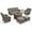 Brown/Gray, variant on Bellefurn Luxury 7 Piece Outdoor Patio Wicker Furniture Sets with Swivel Rocker Patio Chairs,Sofa,Coffee Table and Ottomans,High Back Outdoor Conversation Set for Porch Balcony Deck