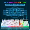thumbnail image 2 of Gaming Keyboard Mouse Combo, K1 RGB LED Backlit Keyboard with 104 Key for PC/Laptop(White), 2 of 5