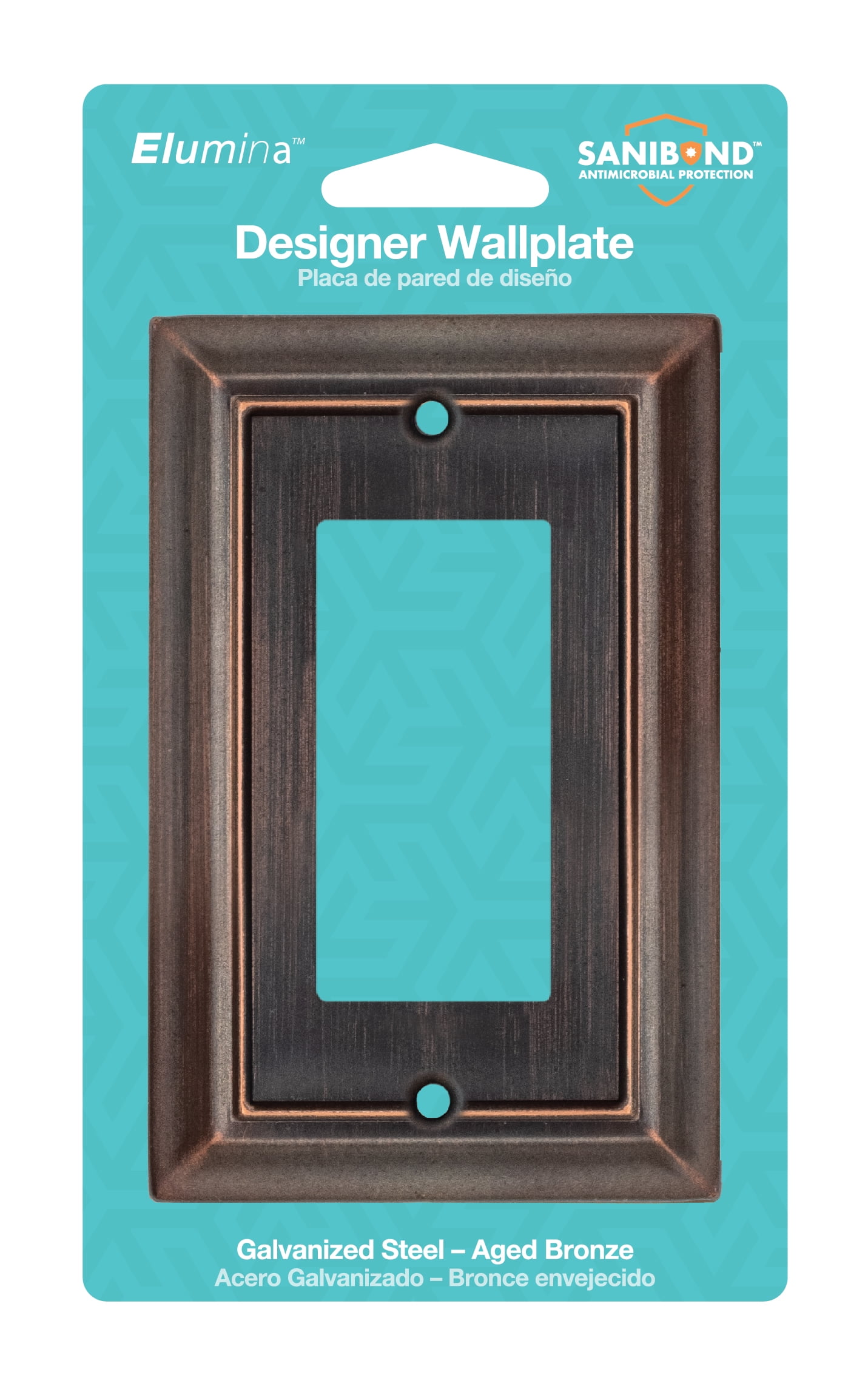 Elumina 150RDBNB Sydney Aged Bronze Steel 1 Rocker Standard 5 in. Tall Wallplate