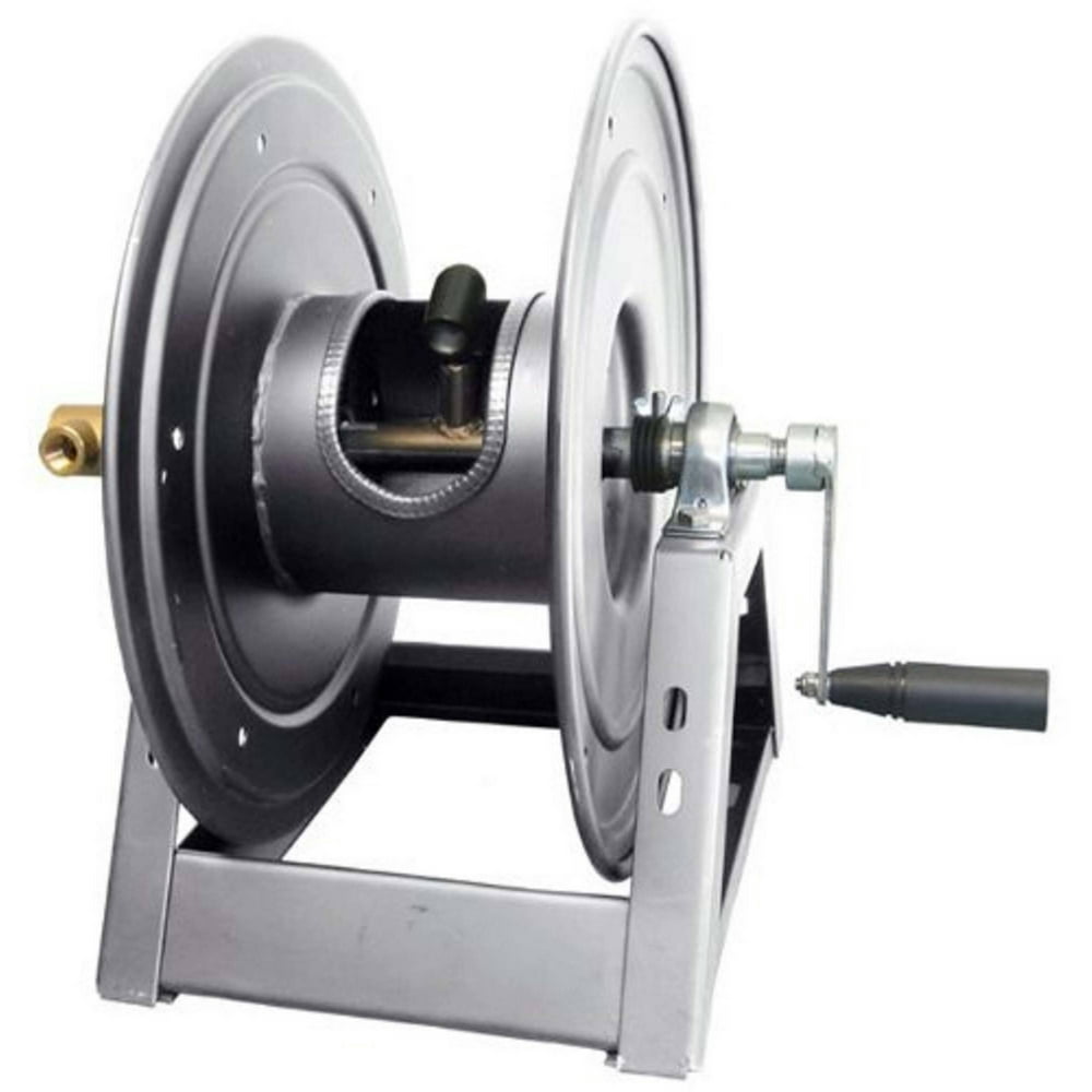 General Pump DHRA50150 3/8" x 150' Charcoal Grey Steel Hose Reel with