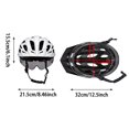 thumbnail image 5 of Bike Helmet with USB Rechargeable Rear Light Detachable Magnetic Goggles Removable Sun Visor Mountain & Road Bicycle Helmets for Men Women Adult Cycling, 5 of 9