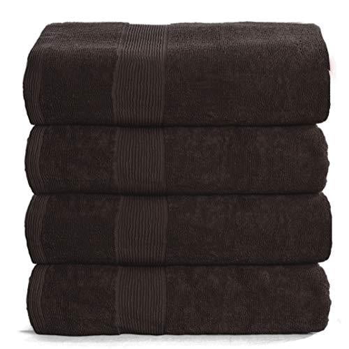 BELIZZI HOME 4 Pack Bath Towel Set 27x54, 100 Ring Spun Cotton, Ultra