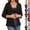 22# Black, variant on Crochet Cardigans for Women Lightweight 3/4 Sleeve Open Front Bolero Shrug Summer Dressy Casual Lace Cardigan Sweater (XXL,Red)