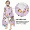 thumbnail image 3 of Pusheen Cat Pattern Beach Poncho - Microfiber - Towel - Kids Lightweight And Practical Essential For Beach Vacation, 3 of 6