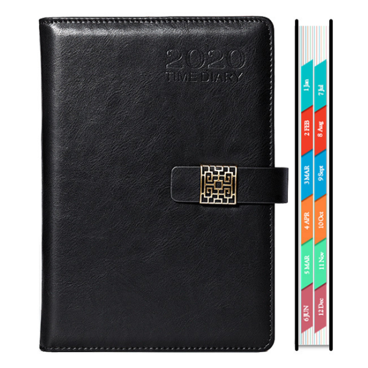 A5 2020 Planner Notebook Leather Diary Journal Business Office