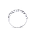 thumbnail image 4 of 10kt White Gold Womens Round Diamond Marquise Dot Stackable Band Ring 1/6 Cttw, 4 of 4