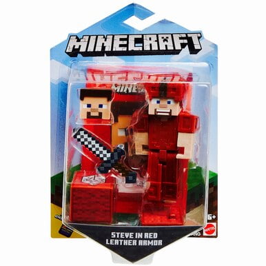 Steve In Red Leather Armor Minecraft Action Figure 3 Quot Walmart Com
