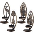 thumbnail image 2 of 4 Pieces Retro Metal Pillar Candle Holders Artificial Christmas Candle Holders Centerpiece Candlestick Holders Decorative Pillar Candles Holder Display Christmas Table Decorations, 2 of 8
