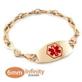 thumbnail image 1 of MedicEngraved Bracelet Médical en Acier Inoxydable 316L avec Étiquette Médicale Finition Or Rose - Gravure Incluse, 1 of 8