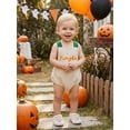 thumbnail image 3 of Newborn Baby Boy Girl Halloween Outfit Pumpkin Sleeveless Backless Bubble Romper Corduroy Jumpsuit 3M 6M 12M 18M Fall Winter Clothes, 3 of 9