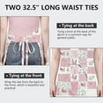 thumbnail image 6 of Pioneer Flower Floral Print Pattern Apron-Garden Aprons for Women with Pockets-Cotton Linen Waterproof Kitchen Cooking Gardening Aprons Adjustable for Kitchen,Cooking,BBQ and Salon 33x27 Inch, 6 of 7