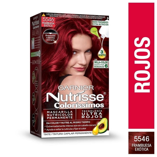 Tinte para cabello Garnier Nutrisse coloríssimos 5546 frambuesa exótica