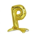 thumbnail image 2 of BalsaCircle 27" Gold Letter P Mylar Foil Plain Standing Balloons Birthday Party Decorations, 2 of 8