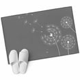 thumbnail image 2 of 2x3 Door Mat Rug, Grey Dandelion Non-Skid Rubber Backing Large Rectangle Rugs - Living Room Bedroom Home Office, Abstract Art Simple Floral Indoor Floor Mat Carpets Washable Rug, 2 of 9