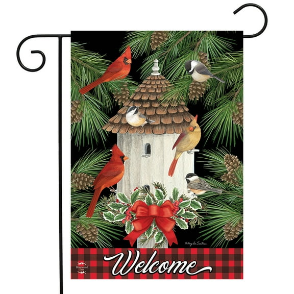 Briarwood Lane Holiday Bird Gathering Garden Flag