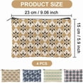 thumbnail image 2 of 4Pcs Boho Makeup Bags 5.91x9.06 inch Floral Canvas Cosmetic Bags with Zipper Canvas Travel Toiletry Pouches for Women Party Shopping Home Accessories(Orange Blue Green Gold) Colorful DIY, 2 of 9