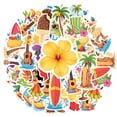 thumbnail image 2 of 35pcs-50pcs Colorful Stationery Stickers Summer Kids Stickers Tropical Teacher Reward Stickers for Laptop Suitcase Luggage, 2 of 9