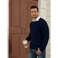 thumbnail image 7 of HAOMEILI Men's Relaxed Fit Cable Knit Crewneck Sweater, 7 of 7