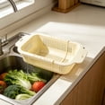 thumbnail image 5 of LEHOZIHEQ Collapsible Colander for Kitchen, Over the Sink Strainer Basket for Kitchen, Fruit Pasta Food Strainer Expandable Plastic Colander BPA Free, 5 of 6