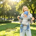 thumbnail image 2 of Baby Carrier Newborn to Toddler - Newborn Carrier, 3 Ergonomic Positions (Front in/Front Out/Back), “M”-Position Baby Carriers with Adjustable Seat (7-35 lbs), 2 of 5