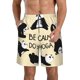 thumbnail image 1 of Balery Panda Doing Yoga Traje de Baño Estilo Hawaiano para Hombre, Shorts de Secado Rápido con Bolsillos-Small, 1 of 6